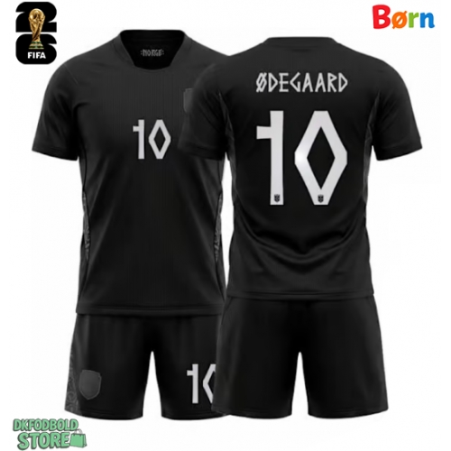 Norge Martin Odegaard #10 Replika Babytøj Udebanesæt Børn VM 2026 Kortærmet (+ Korte bukser)